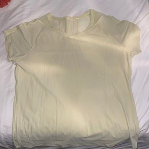 Light Yellow Lulu Lemon Work Out Top
